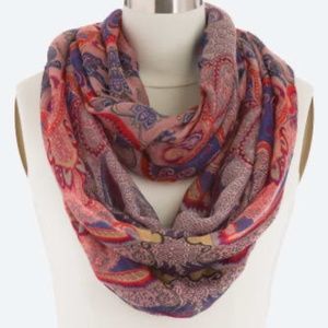 OCTAVIA  Leah Paisley Print Infinity Scarf One Size